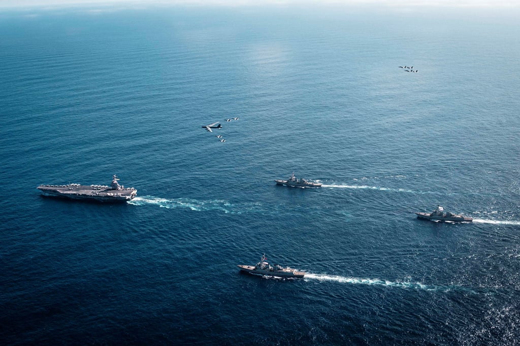 Washington has sent an aircraft carrier strike group, other US Navy warships as well as stealth aircraft to the region. Photo: US Navy via AFP