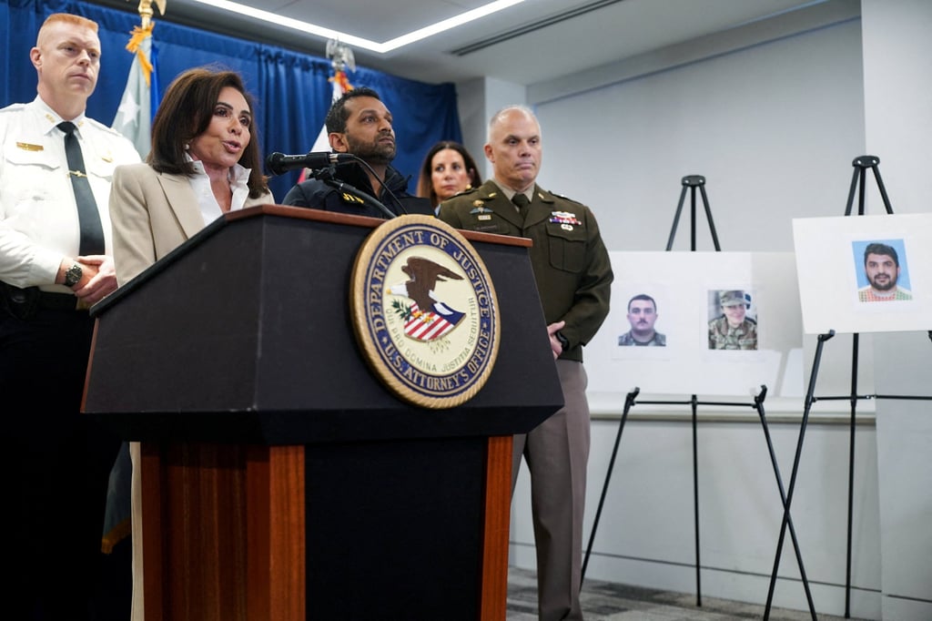 US Attorney for DC Jeanine Pirro speaks during a press conference with FBI Director Kash Patel and other authorities in Washington on Thursday. Photo: Reuters
