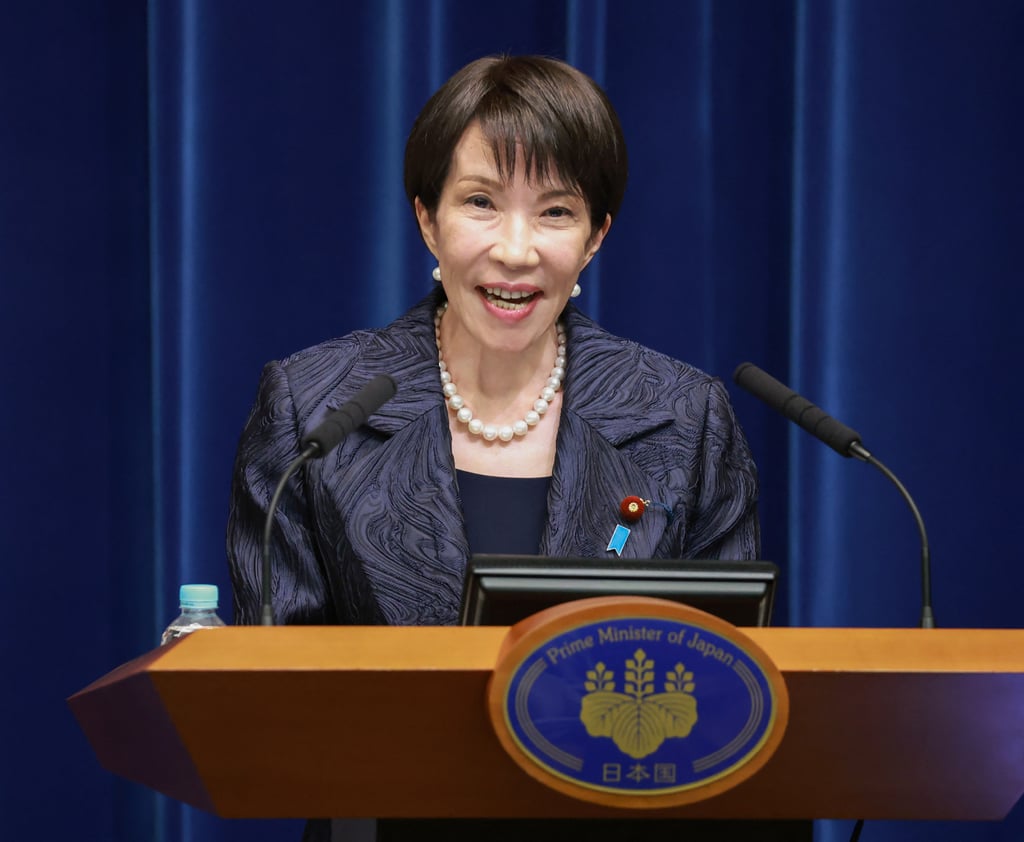 Prime Minister Sanae Takaichi said Japan would lift defence spending to 2 per cent of GDP by March – well ahead of her party’s earlier timelines. Photo: AFP