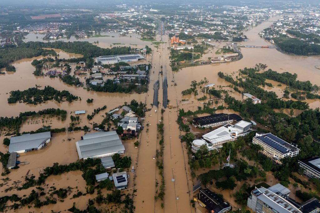 Aerial footage captures the flooded areas in the Hat Yai district, which experienced devastating flooding due to heavy rainfall in southern Thailand, as observed on November 27, 2025. Photo: Reuters/Athit Perawongmetha