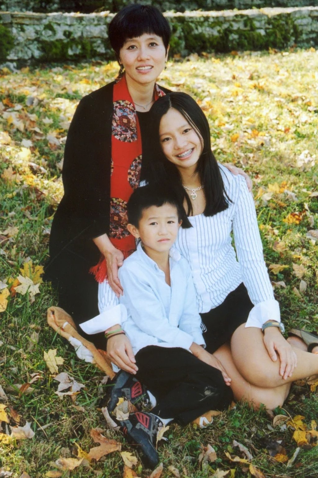 Jane Wu with her children in Nashville. Photo: Handout