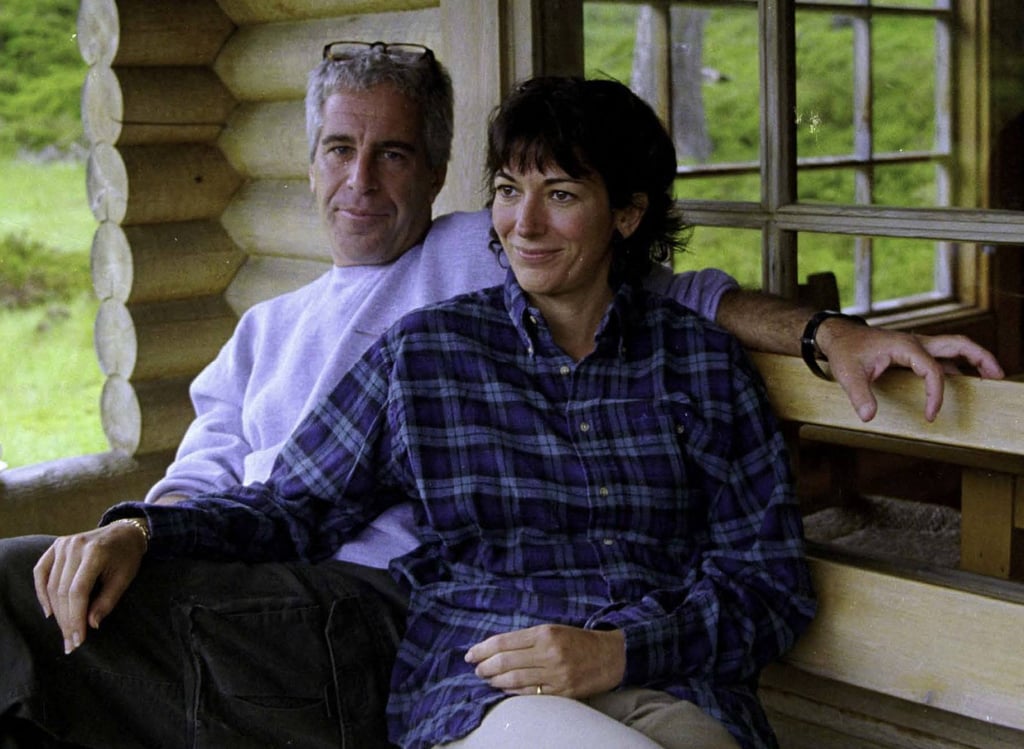 Undated trial evidence image obtained December 8, 2021 shows British socialite Ghislaine Maxwell and US financier Jeffrey Epstein. Photo: US District Court for the Southern District of New York/AFP