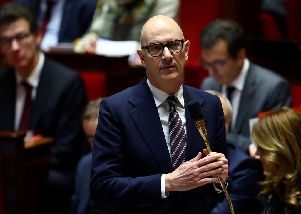 French finance minister Roland Lescure at the National Assembly in Paris on Tuesday. Photo: Reuters