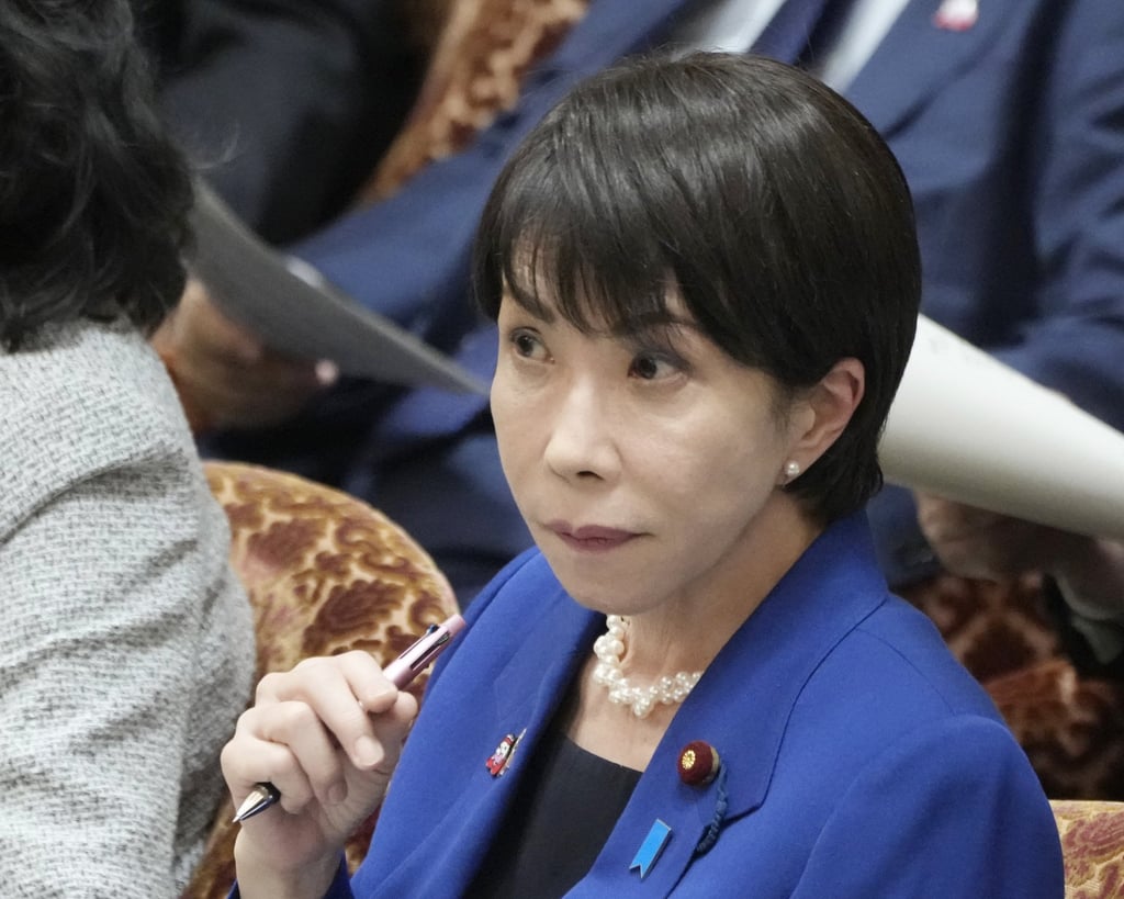 Japanese Prime Minister Sanae Takaichi listens to a question during a House of Representatives Budget Committee session in Tokyo last month. Photo: Kyodo
