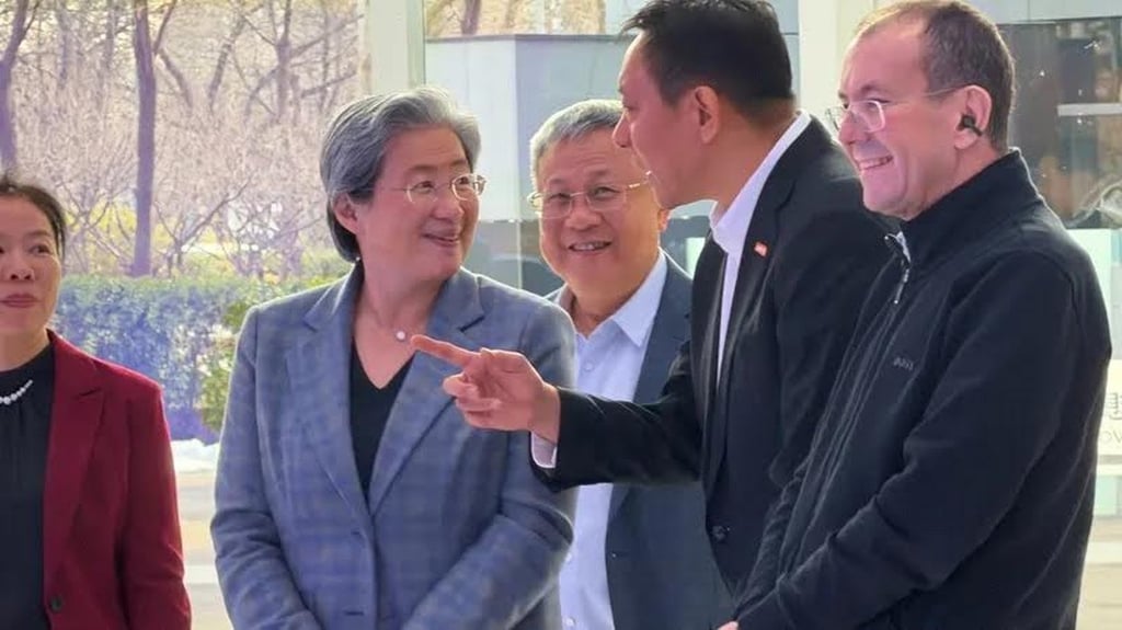 AMD CEO Lisa Su met Lenovo executives in Beijing on Tuesday. Photo: Sina