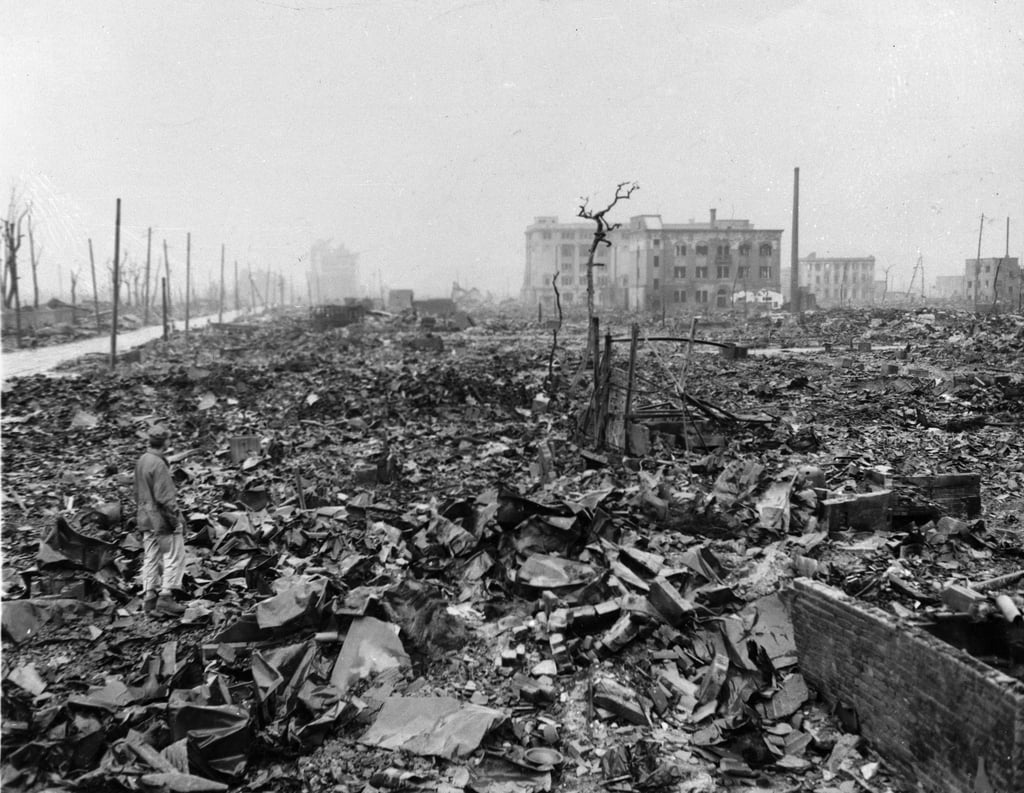 Devastation after an atomic bomb was dropped in Hiroshima, Japan in 1945. Photo: AP
