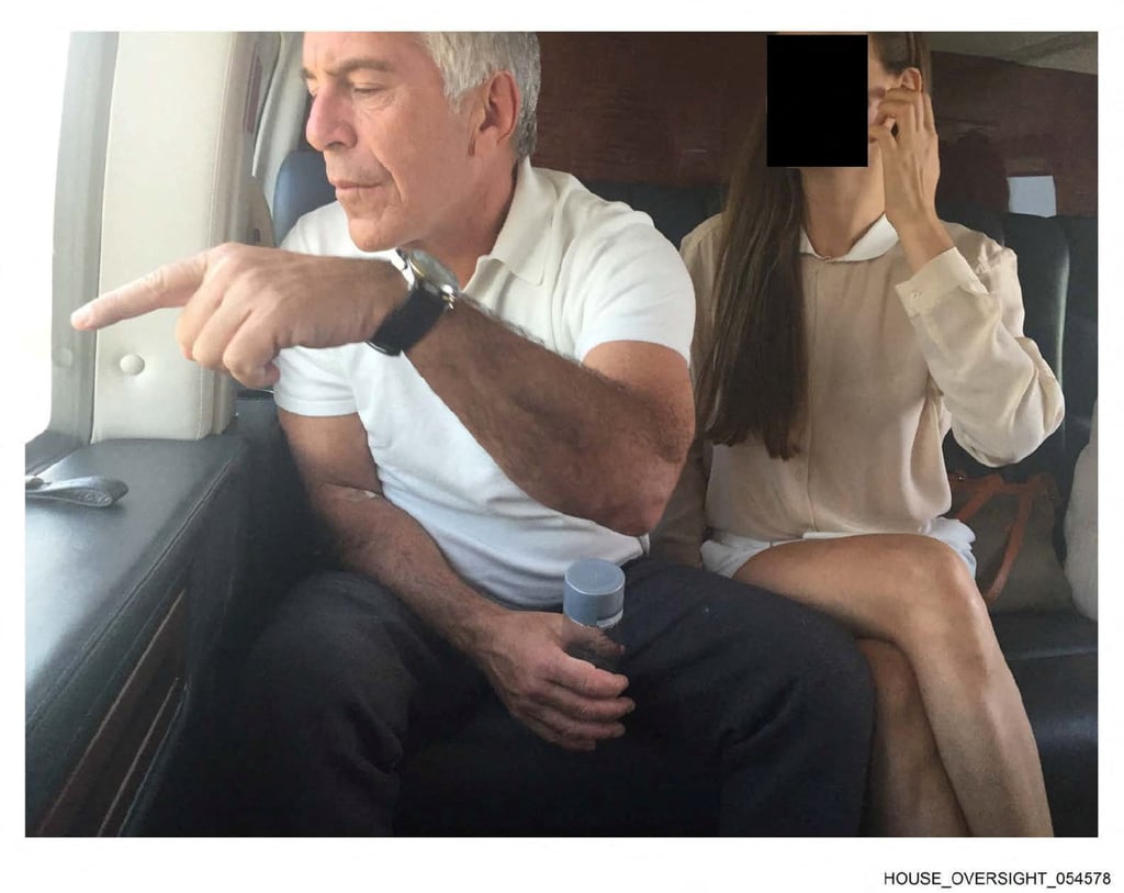 Jeffrey Epstein appears with a woman, whose identity has been obscured, in this image from the Epstein estate released by House Oversight Committee Democrats on Thursday. Photo: House Oversight Committee Democrats via Reuters
