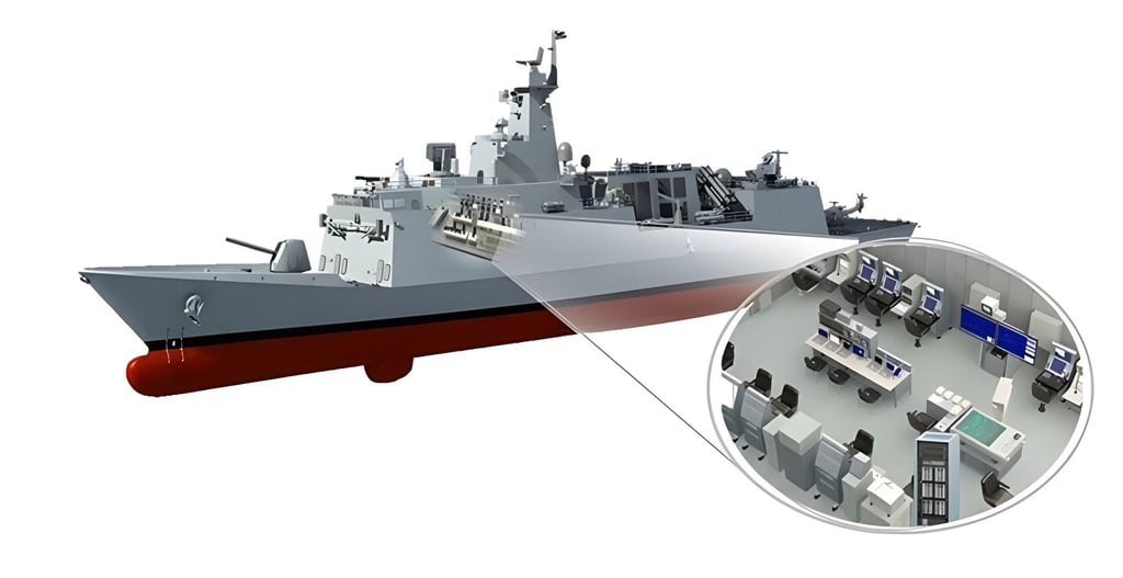 A rendered image of Hanwha Systems’ naval combat management system. Photo: Hanwha Systems