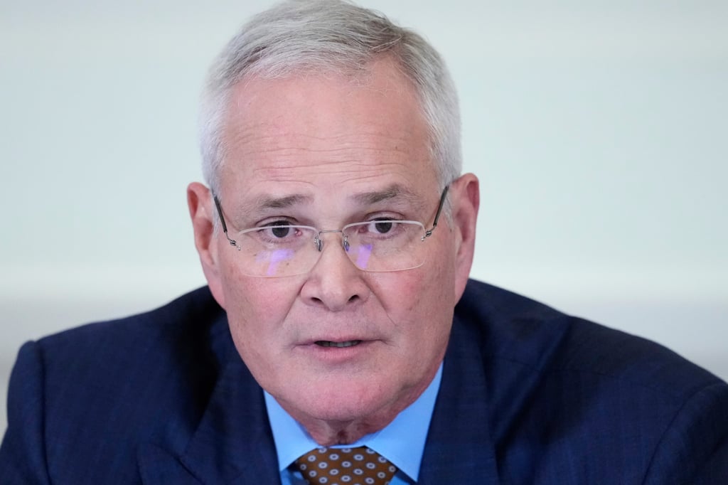 ExxonMobil CEO Darren Woods at the White House on Friday. Photo: AP