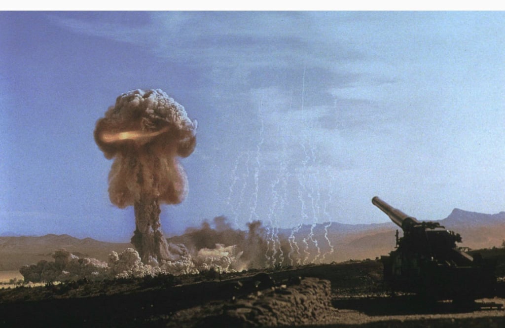 A US test of a nuclear artillery shell at the Nevada Test Site in 1953. File photo: National Nuclear Security Administration via Reuters