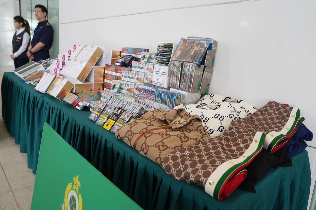 The smuggled products included the injections, beauty products and cigarettes. Photo: Elson Li