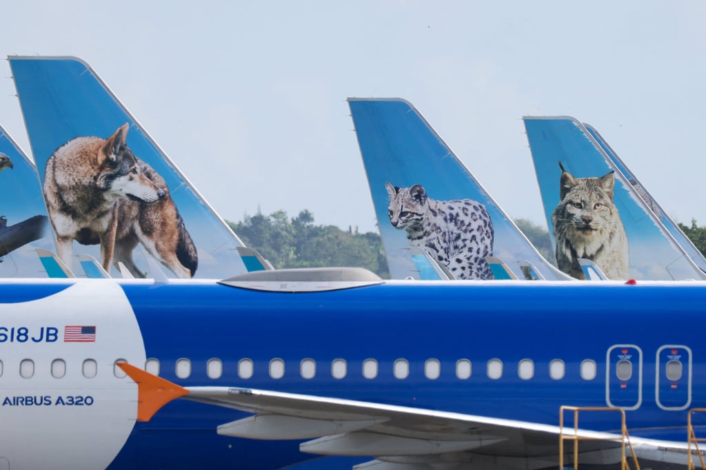 Aircraft stand parked at an airport near San Juan, Puerto Rico, on January 3 after airspace was closed due to US strikes on Venezuela. Photo: Reuters