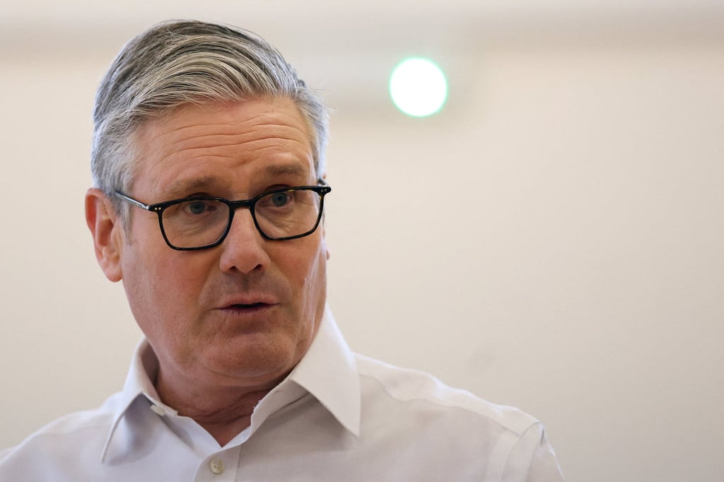 UK Prime Minister Keir Starmer visits a community centre in Hertfordshire, Britain, on Tuesday. Photo: Reuters