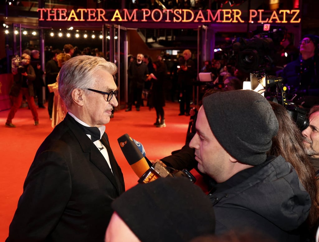 Jury President Wim Wenders attends the red carpet during the opening ceremony of the 76th Berlinale International Film Festival on Thursday. Photo: Reuters