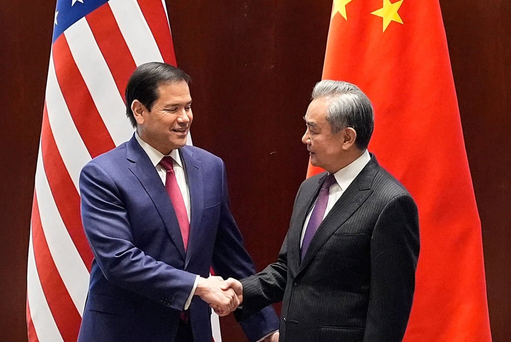 In their addresses to the Munich Security Conference, both US Secretary of State Marco Rubio (left) and Chinese Foreign Minister Wang Yi spoke of the need to carefully manage differences between the two powers. Photo: AFP