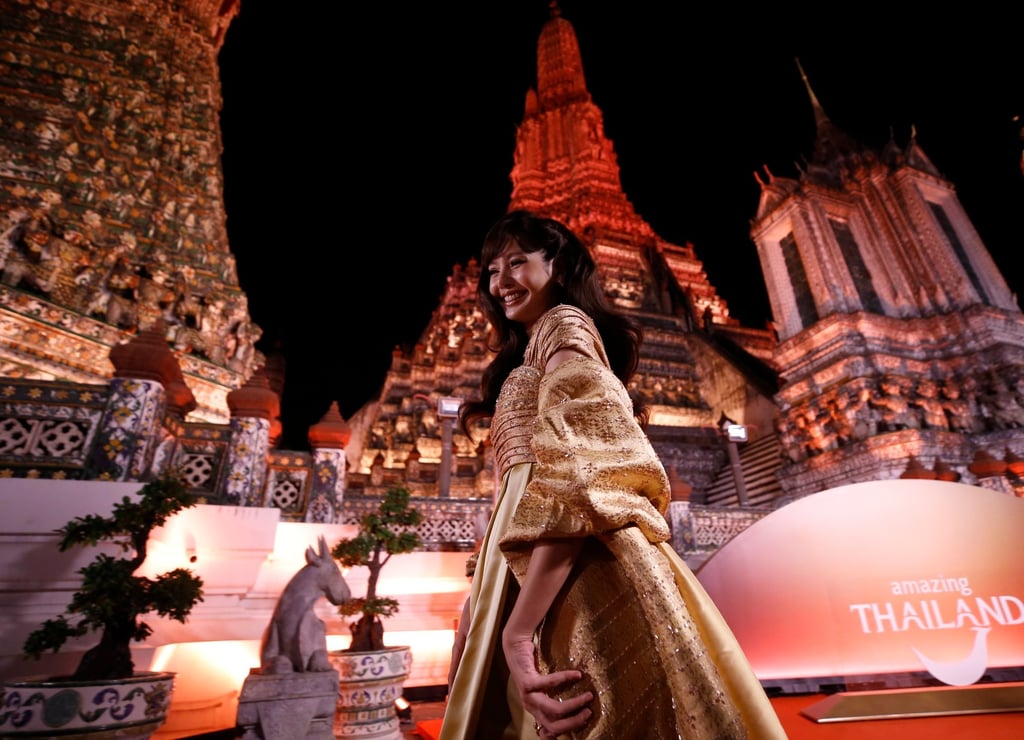K-pop star Lalisa Manobal arrives for the Amazing Thailand Ambassador Exclusive Night at Wat Arun in Bangkok on January 28. Photo: EPA