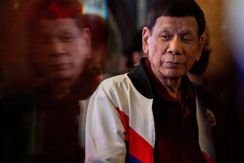 Former Philippine president Rodrigo Duterte at a proclamation rally for his political party in Metro Manila in the Philippines in February 2025. Photo: Reuters