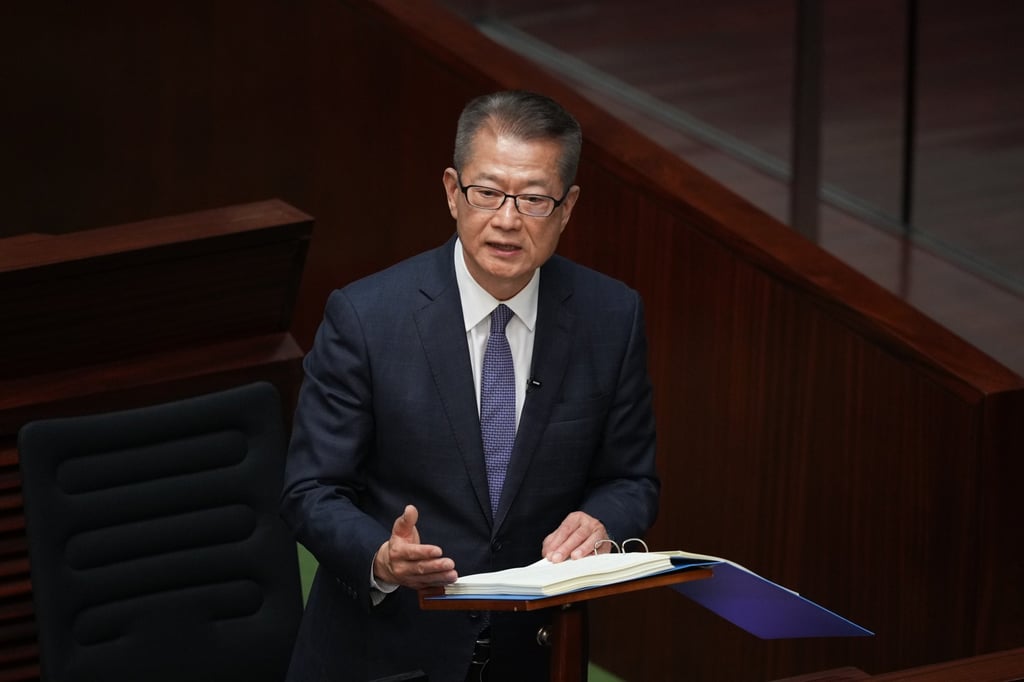 Financial Secretary Paul Chan delivers his budget. Photo: Sam Tsang