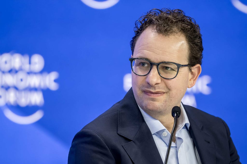 Anthropic CEO Dario Amodei takes part in a session on AI during the World Economic Forum annual meeting in Davos in January 2025. Photo: AFP