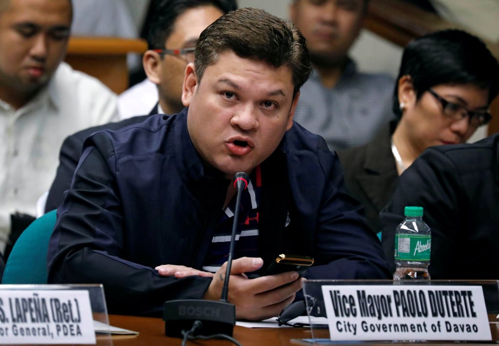Paolo Duterte in 2017. The Davao City congressman has suggested the Philippines could be dragged into the US-Iran conflict. Photo: Reuters