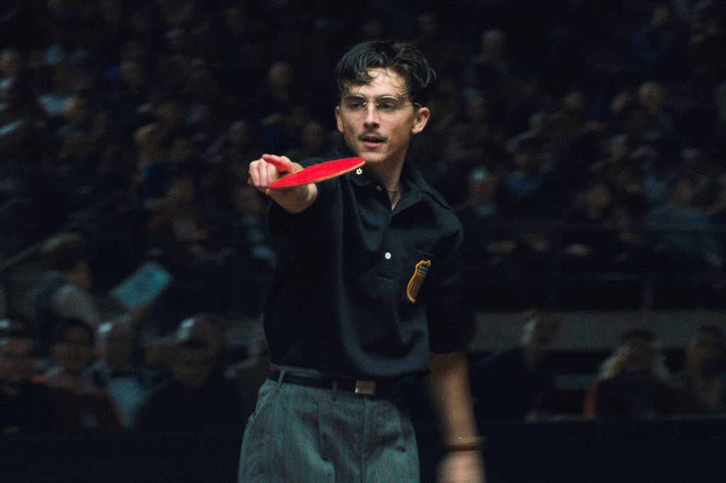 Timothee Chalamet appears in a scene from “Marty Supreme”. Photo: A24 via AP