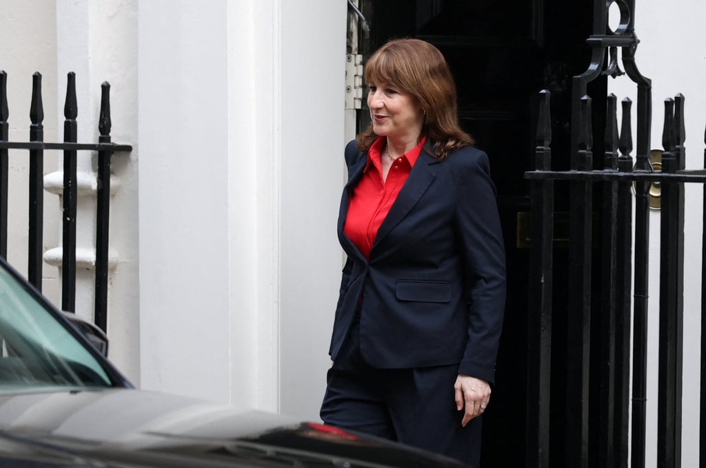 Britain’s Chancellor of the Exchequer Rachel Reeves walks outside 11 Downing Street on Tuesday. Photo: Reuters