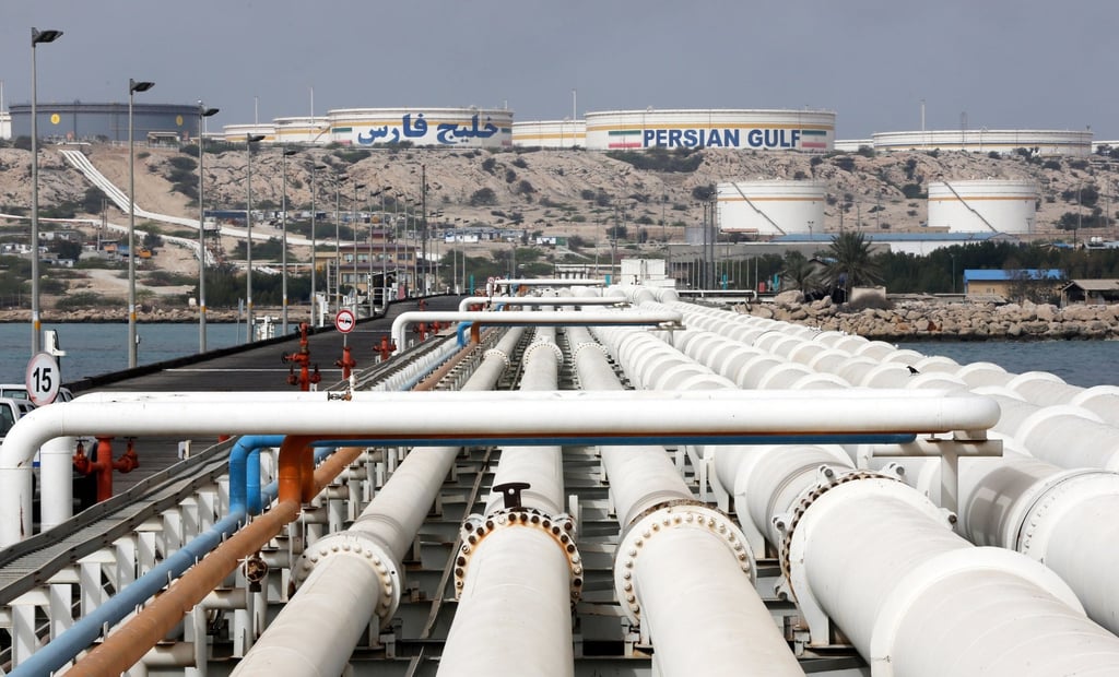 The Kharg oil terminal is seen on Kharg Island in March 2017. Photo: EPA