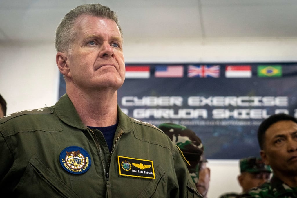 US Navy Admiral Samuel J. Paparo, commander of the then-named US Indo-Pacific Command, observes a cyber exercise as part of Super Garuda Shield on August 31, 2024, in Surabaya, Indonesia. Photo: Handout