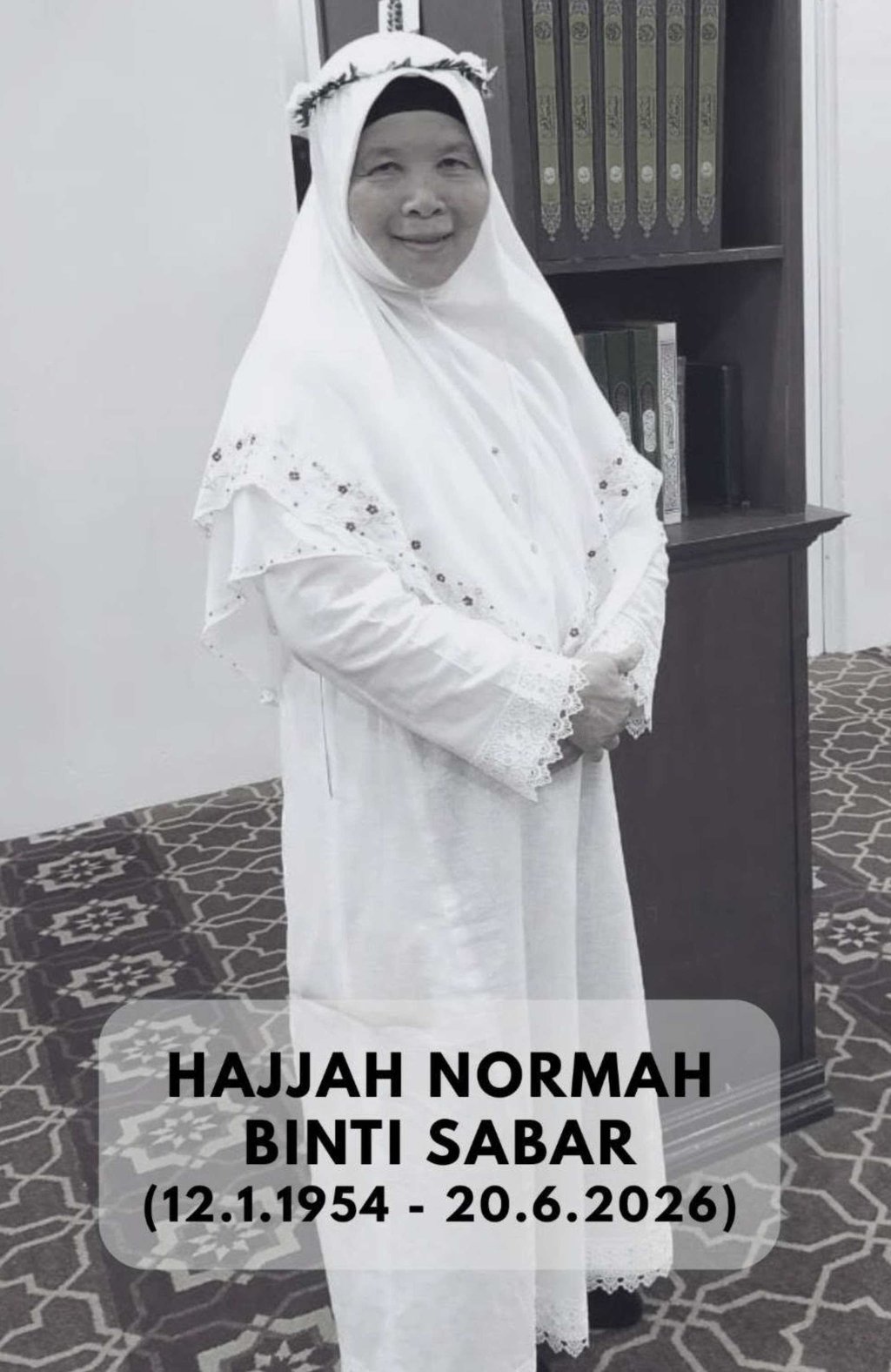 Normah Sabar was Malaysia’s first female surveyor. Photo: Facebook/Hospital Sungai Buloh Selangor