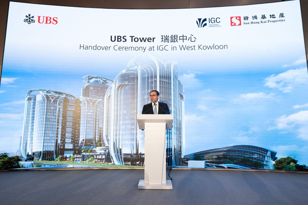 Iqbal Khan, president of UBS Asia-Pacific and co-president of UBS Global Wealth Management, says UBS Tower will help reinforce Hong Kong’s role as a global financial hub. Photo: UBS