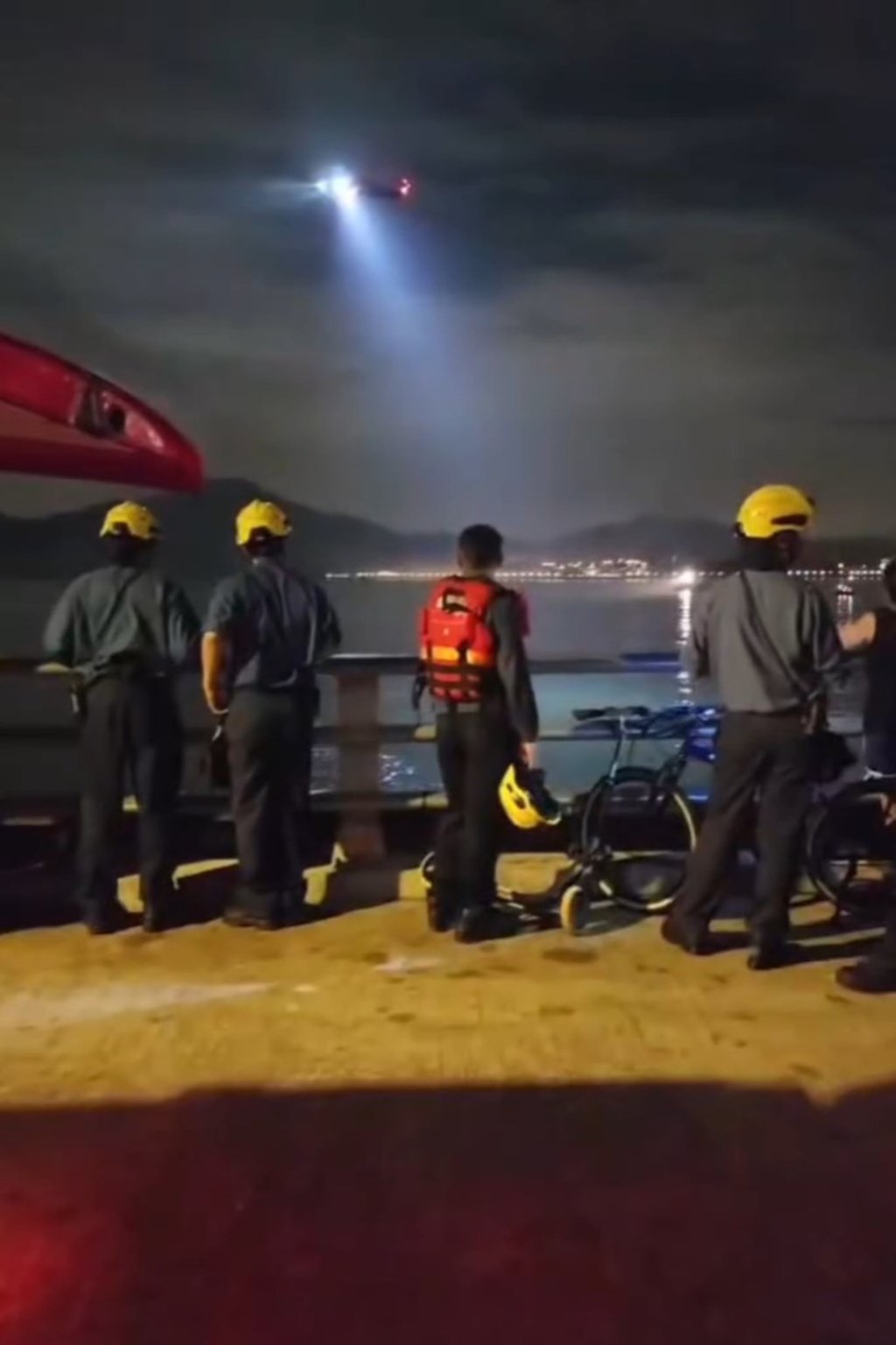 Rescuers attempt to locate the teenager. Photo: Handout