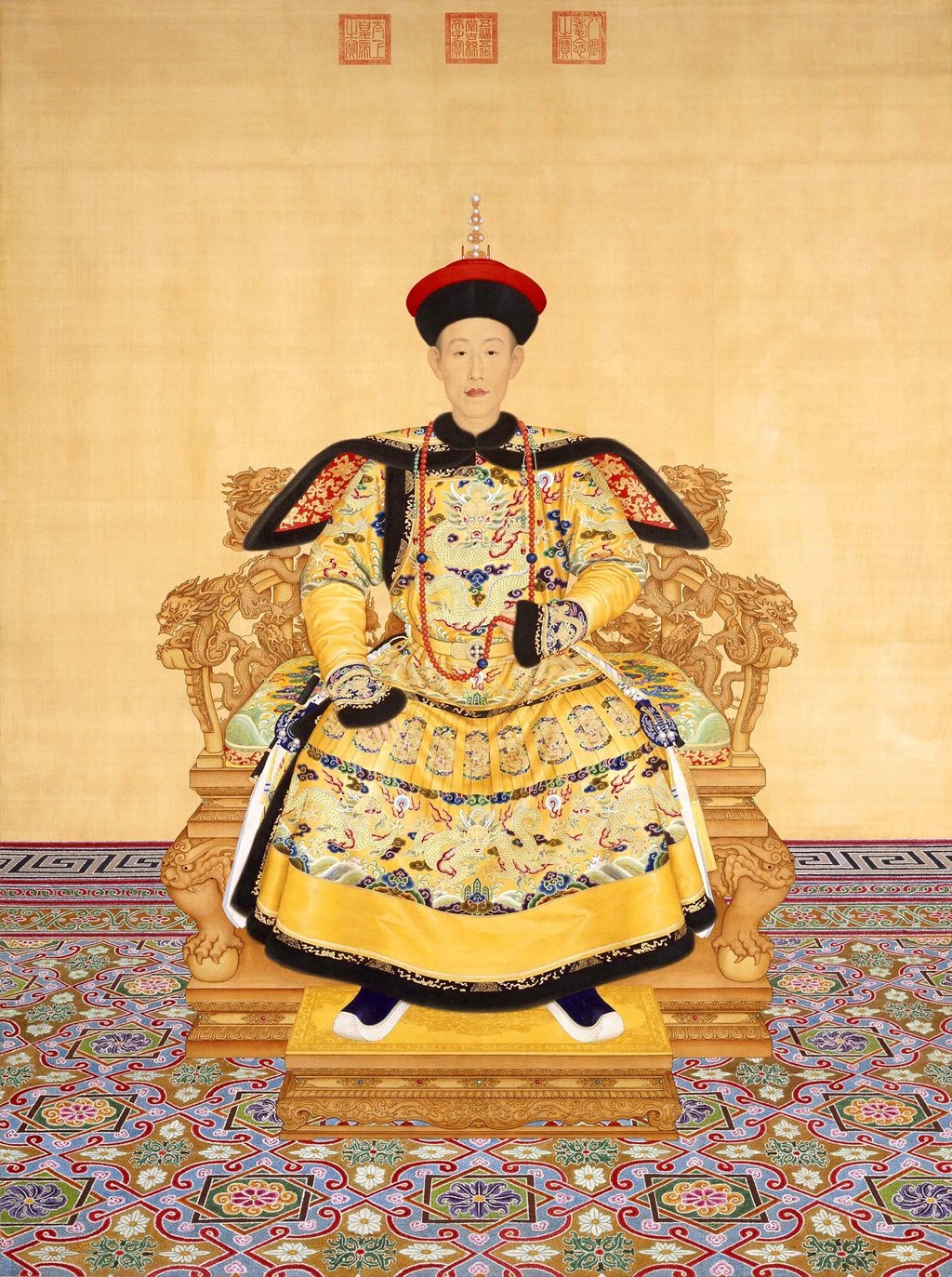 The painting above depicts the young Qianlong Emperor. As dragons gained cultural prestige, their auspicious traits transformed them into emblems of imperial authority and featured on items such as the emperor’s “dragon robe.” Photo: History/Universal Images Group via Getty Images