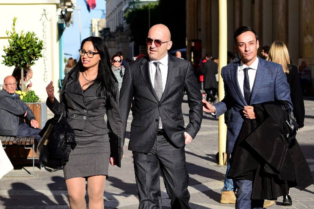 Maltese tycoon Yorgen Fenech (centre) walks into court in Valletta, Malta, in November 2019. Photo: AFP