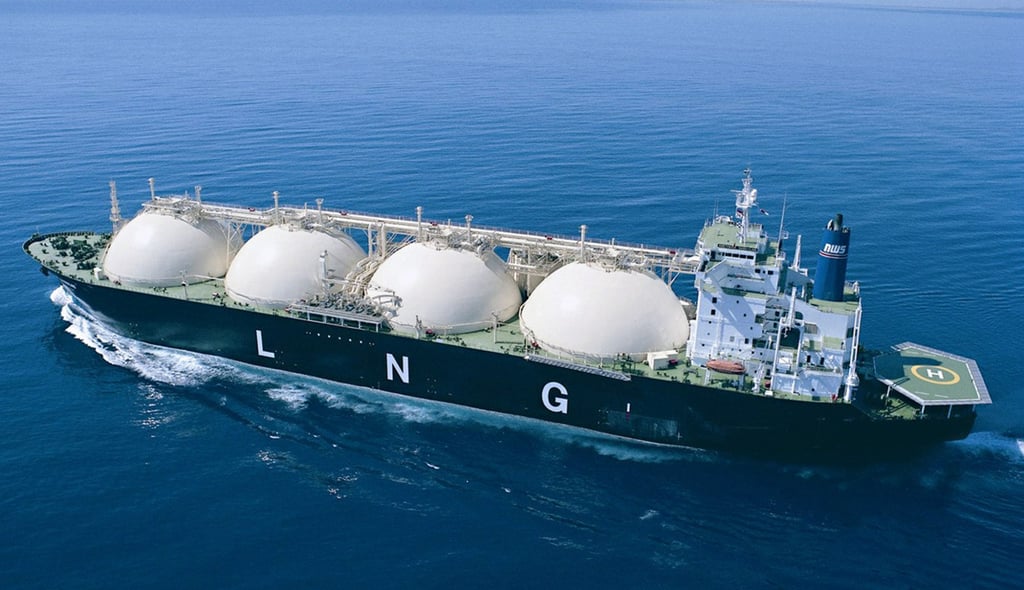 An LNG ship sails off the coast of Western Australia. Photo: Reuters