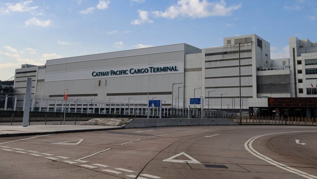 The aircraft was parked at the Cathay Pacific Cargo Terminal at Hong Kong International Airport. Photo: Dickson Lee
