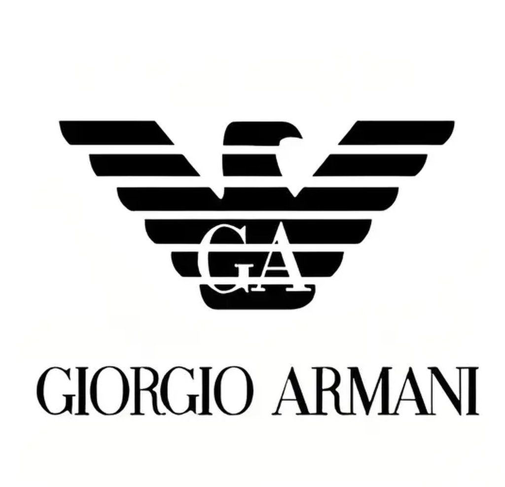 The Giorgio Armani logo prominently showcases a stylised eagle, which has become a defining symbol of the brand over the years. Photo: Sohu