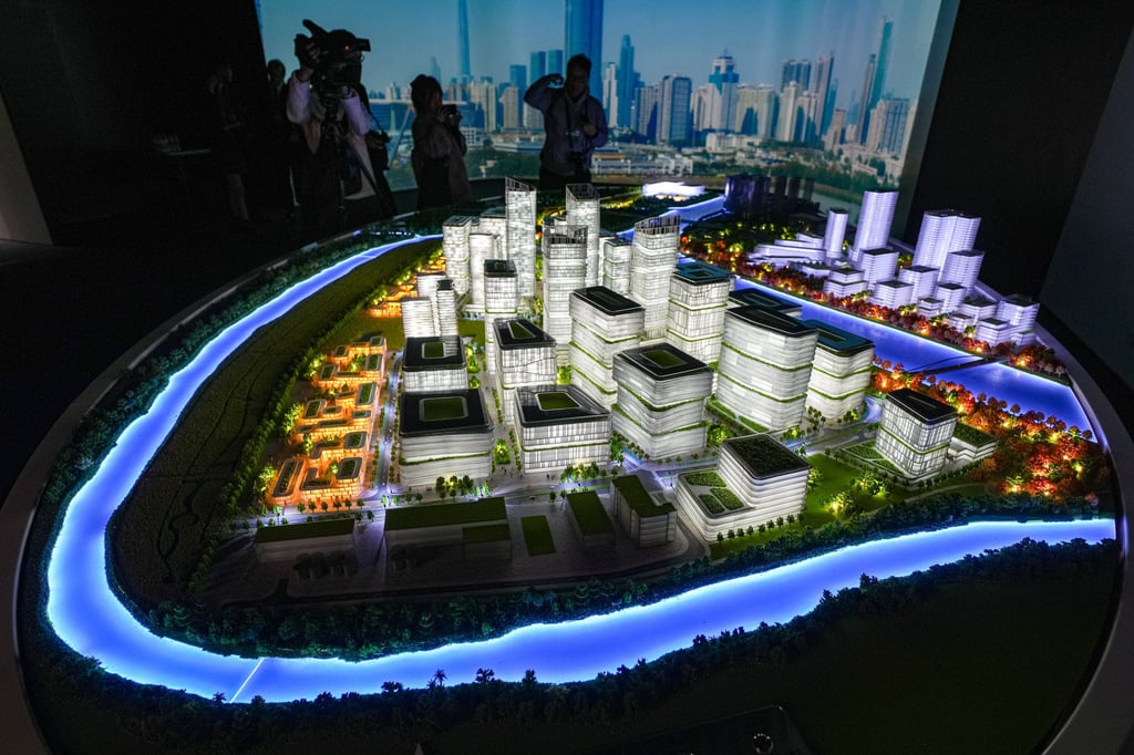A model of the Hong Kong-Shenzhen Innovation and Technology Park located in the Northern Metropolis. Photo: Eugene Lee