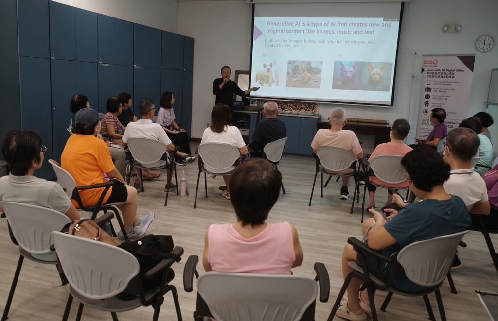 Seniors attend a digital skills workshop on generative AI in a neighbourhood in Singapore on June 25. Photo: Xinhua