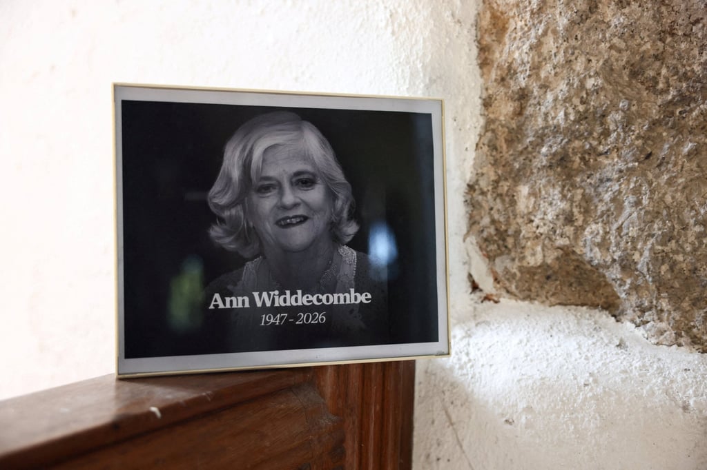 A picture of former government minister and Reform UK member Ann Widdecombe, who was found dead at her home on July 9, is displayed at St. Pancras Church in Britain on July 12. Photo: Reuters
