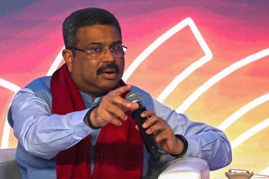 India’s Education Minister Dharmendra Pradhan in New Delhi in 2023. Pradhan quit on Saturday after countrywide protests demanding he resign to take responsibility for examination paper leaks. Photo: AFP