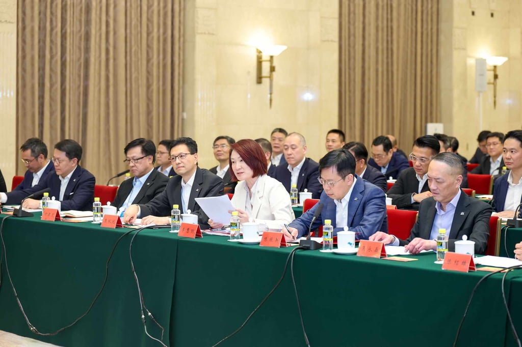 Legco president Starry Lee and members of the delegation attend the meeting with Xia Baolong. Photo: Handout