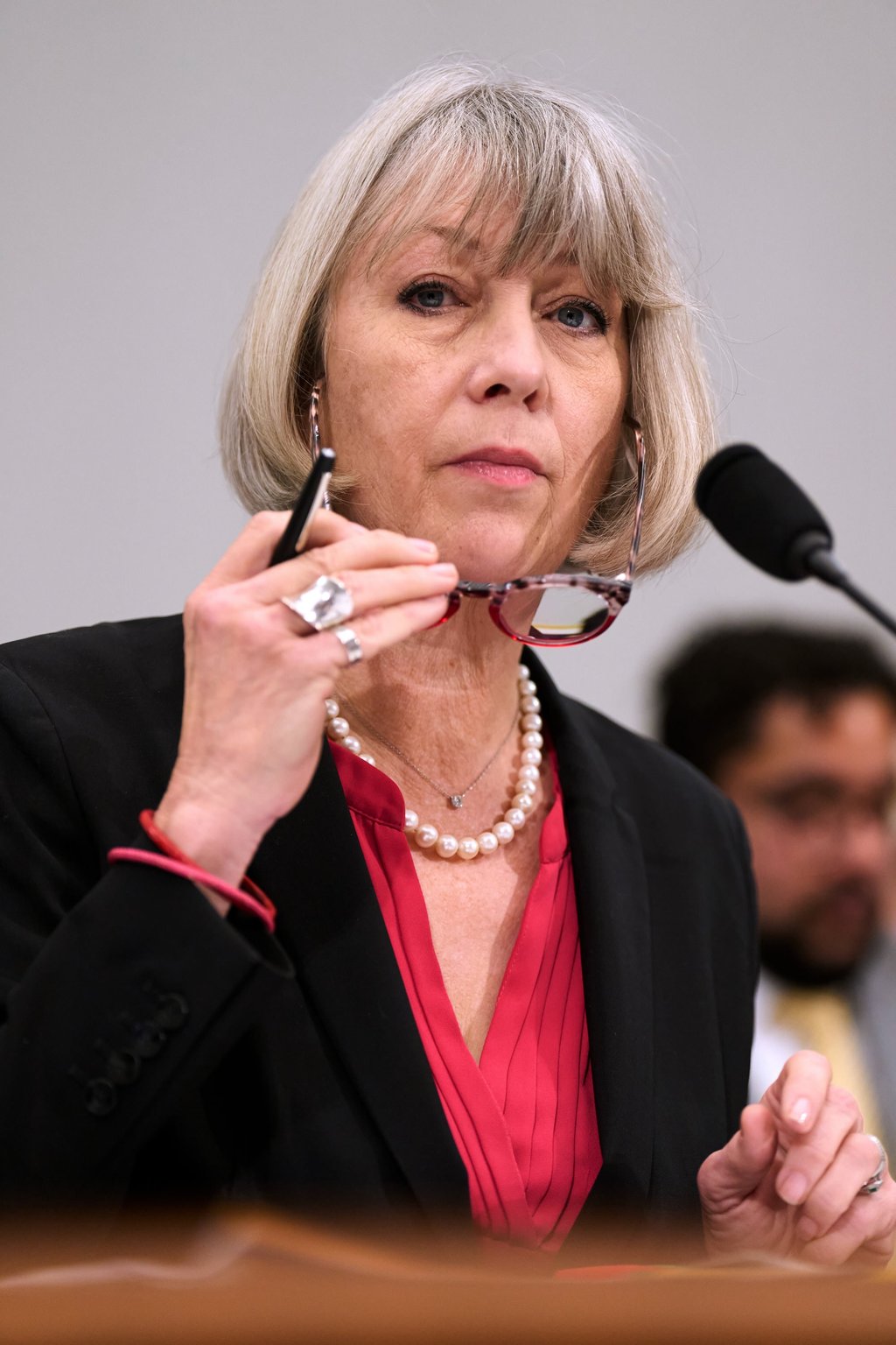 Anthea Hartig, director of the National Museum of American History, testifies before a US House subcommittee on Tuesday in Washington. Photo: AP