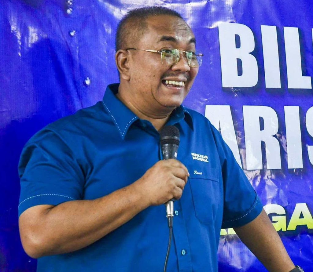 Muhammad Sanusi Md Nor speaks at a Barisan Nasional rally on Saturday. Photo: Facebook/N24MuhammadSanusiMdNor