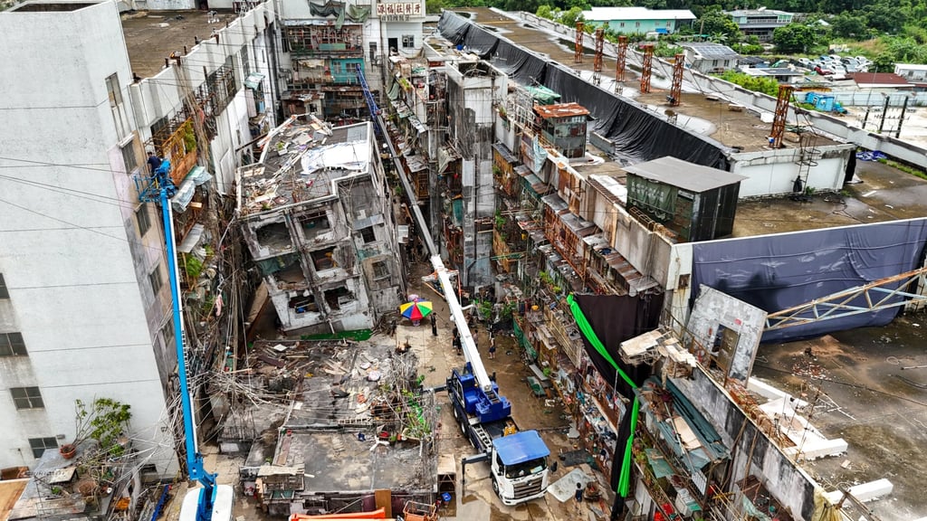 The sprawling and detailed film set for Twilight of the Warriors: The Final Chapter in Yuen Long. Photo: Dickson Lee