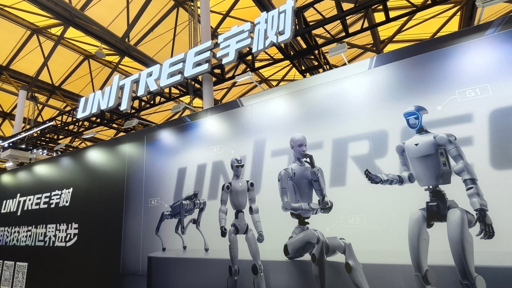 The Unitree Robotics booth at the China Digital Entertainment Expo & Conference in Shanghai, August 3, 2026. Photo: VCG via Getty Images