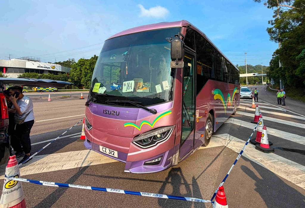 Scratches were found on the left side of the bus including the wheel rim following the collision. Photo: Handout
