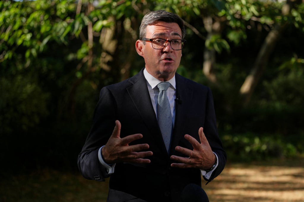 Britain’s Prime Minister Andy Burnham speaks to the media after chairing a COBR meeting on the UK’s ongoing response to extreme heat, wildfires and drought, in London on Wednesday. Photo: Reuters