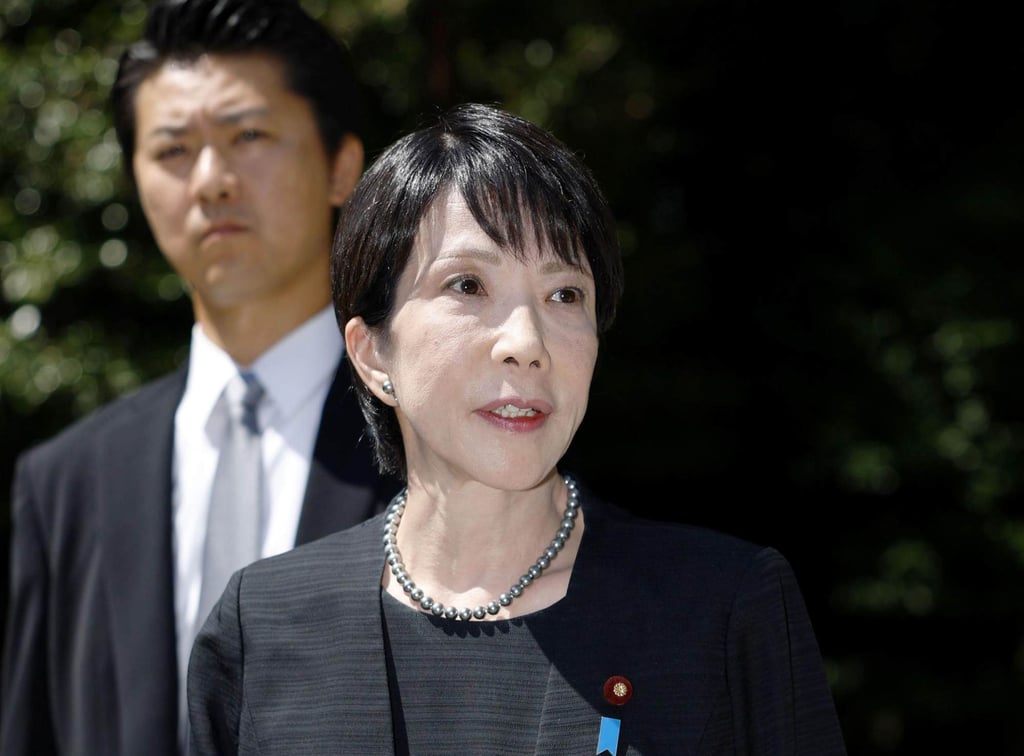 Then Liberal Democratic Party lawmaker Sanae Takaichi visited the Yasukuni Shrine in Tokyo on the 80th anniversary of the end of World War II last year, two months before she became prime minister. Photo: Kyodo
