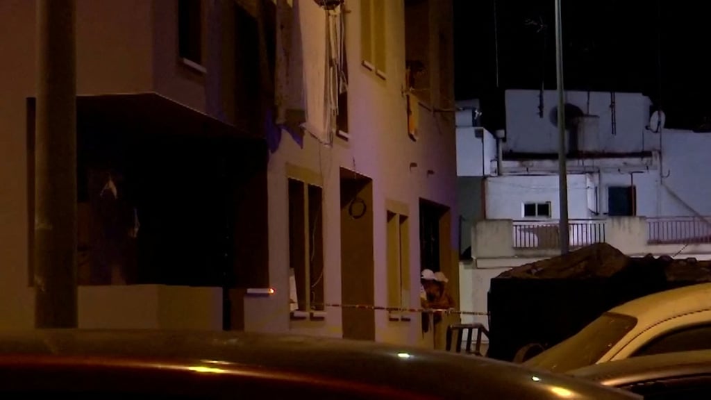 Site in Isla Cristina, Spain where Sunday’s shooting took place. Two masked perpetrators approached the victims on a motorcycle late on Sunday evening and fired numerous shots. Photo: Handout via Reuters