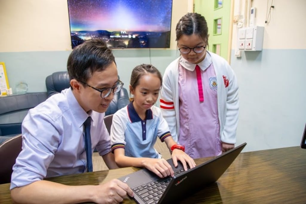 Mr Andy Li (left) notes that the foundation of AI education was laid through computational thinking programmes like CoolThink@JC.